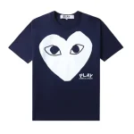 Comme des Garcons PLAY Big Heart Logo Tee Navy Front