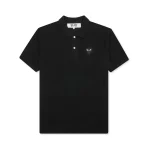 Comme des Garcons PLAY Play Black Emblem Polo Black Front