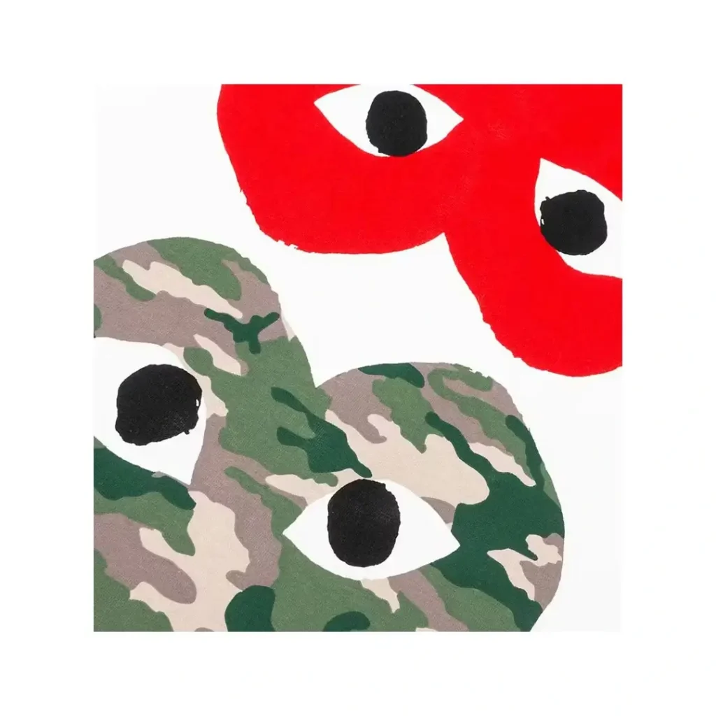 Comme des Garcons PLAY Play Camouflage Mirror Heart T-shirt Zoom