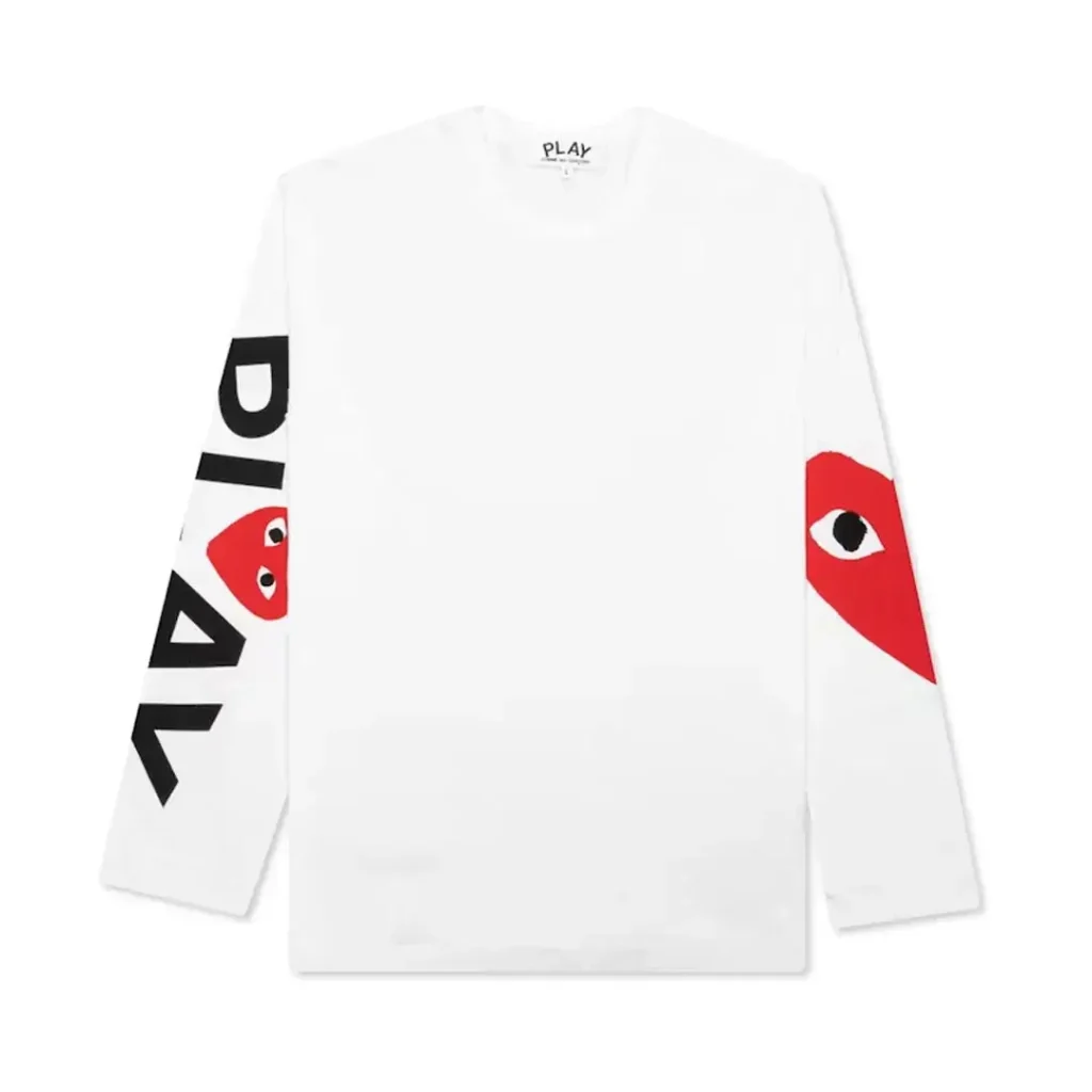 Comme des Garcons PLAY Play Red Big Heart LS T-shirt Front