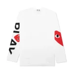 Comme des Garcons PLAY Play Red Big Heart LS T-shirt Front