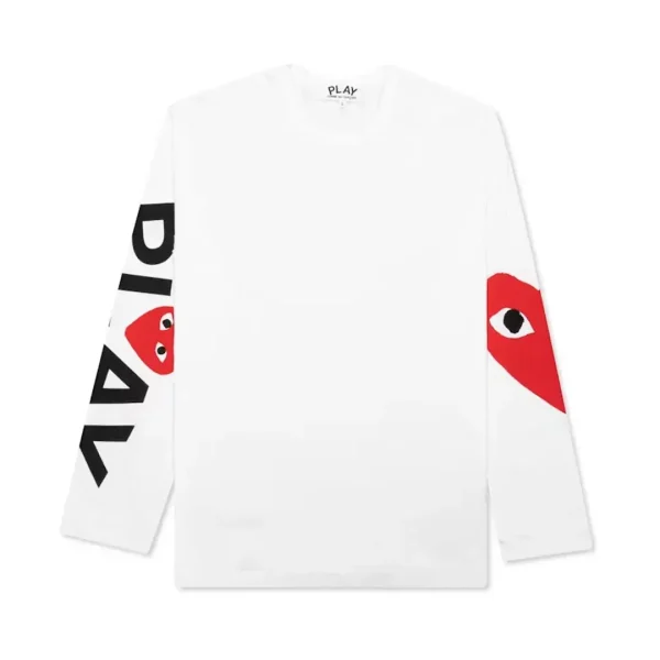 Comme des Garcons PLAY Play Red Big Heart LS T-shirt Front