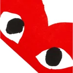 Comme des Garcons PLAY Play Red Half Heart T-shirt White Eyes