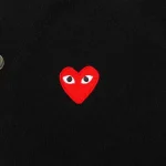 Comme des Garcons PLAY Play Red Heart Knit Cardigan Sweater Front Zoom
