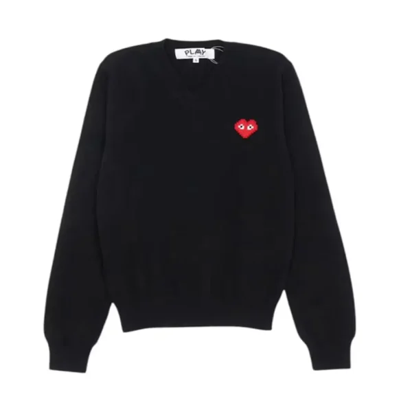 Comme des Garcons x Invader Pixelwappen Knitwear Black Front