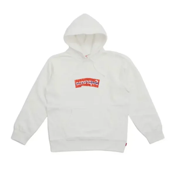 Supreme Comme Des Garcons SHIRT Box Logo Hooded Sweatshirt White Front