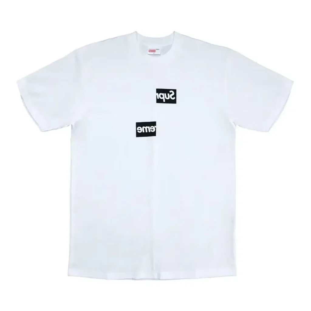 Supreme Comme des Garcons SHIRT Split Box Logo Tee Front