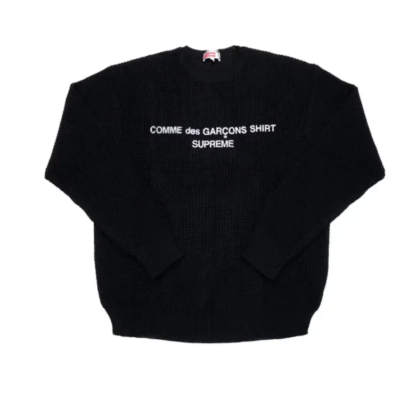 Supreme Comme des Garcons SHIRT Sweater Black Front