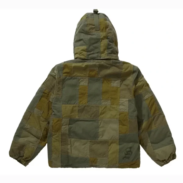 Supreme JUNYA WATANABE CDG MAN Patchwork Puffy Jacket Olive Back
