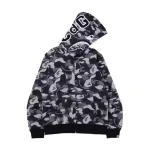 BAPE x Comme des Garcons Osaka Shark Full Zip Hoodie Black Front