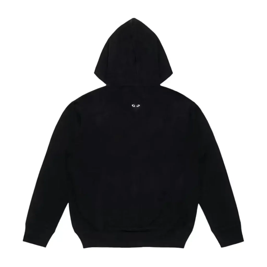 Comme des Garcons PLAY Heart Emblem Zip-Up Hoodie Black Back