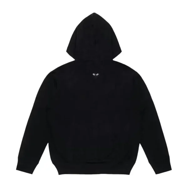 Comme des Garcons PLAY Heart Emblem Zip-Up Hoodie Black Back