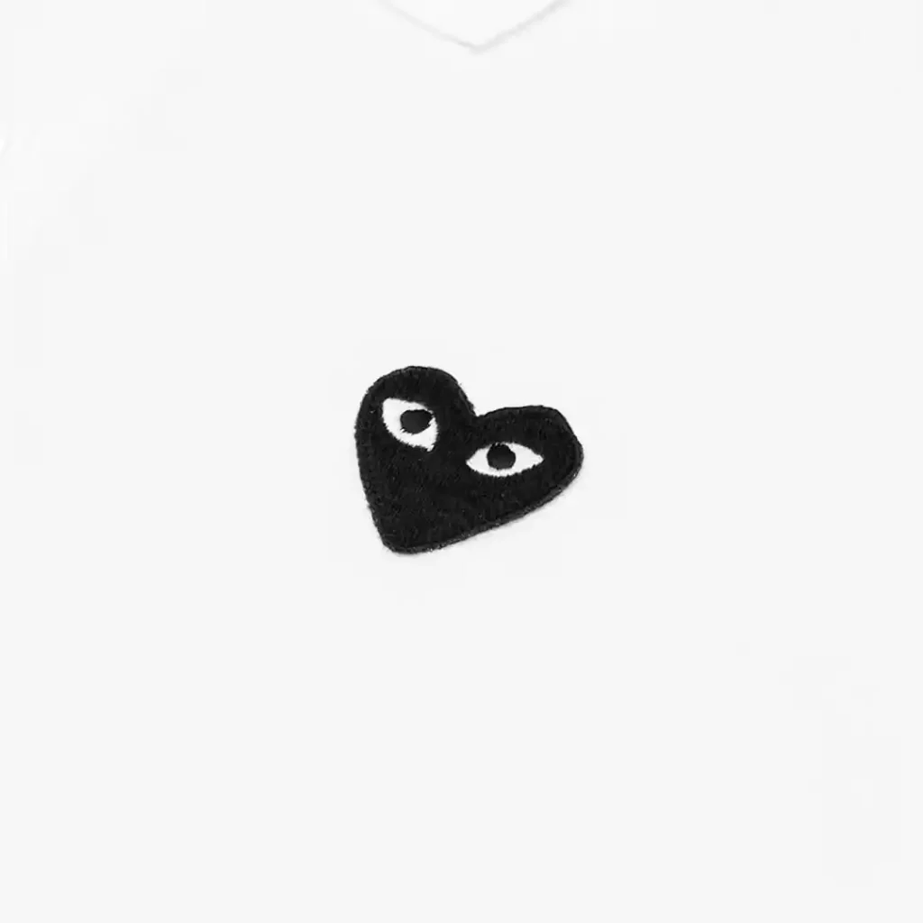 Comme des Garcons PLAY Play Black Emblem Polo White Zoom