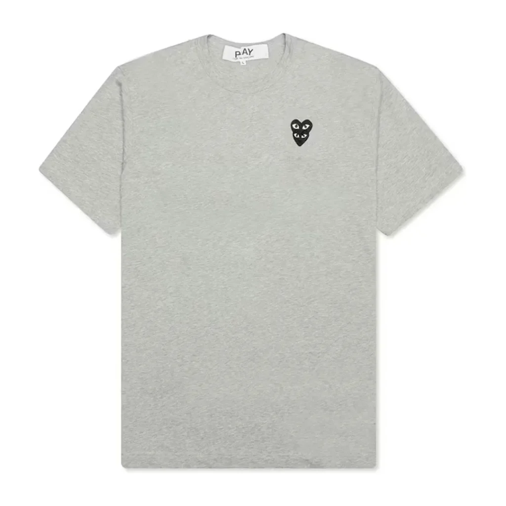 Comme des Garcons PLAY Play Black Stacked Heart T-shirt Grey Front