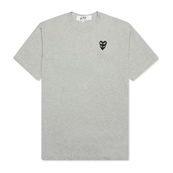 Comme des Garcons PLAY Play Black Stacked Heart T-shirt Grey Front