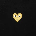 Comme des Garcons PLAY Play Gold Heart Knit Cardigan Sweater Black Back