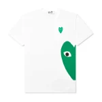Comme des Garcons PLAY Play Green Emblem Heart T-shirt White Front