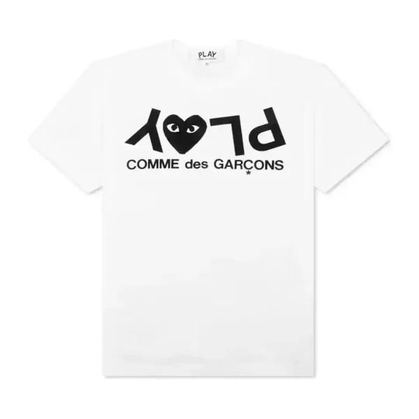 Comme des Garcons PLAY Play Inverted Text T-shirt White Front
