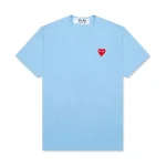 Comme des Garcons PLAY Play Pastelle Red Emblem T-shirt Front