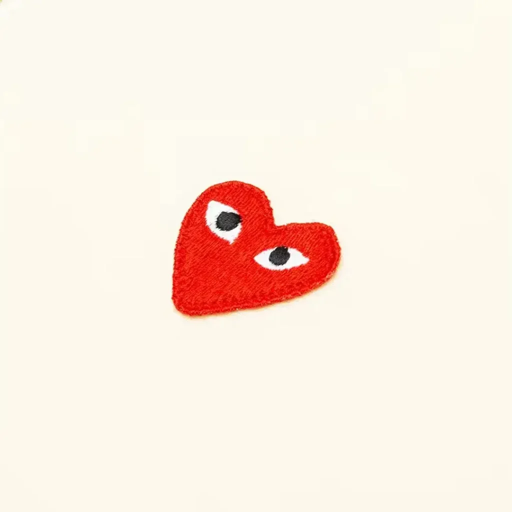 Comme des Garcons PLAY Play Red Heart Hoodie Ivory Back