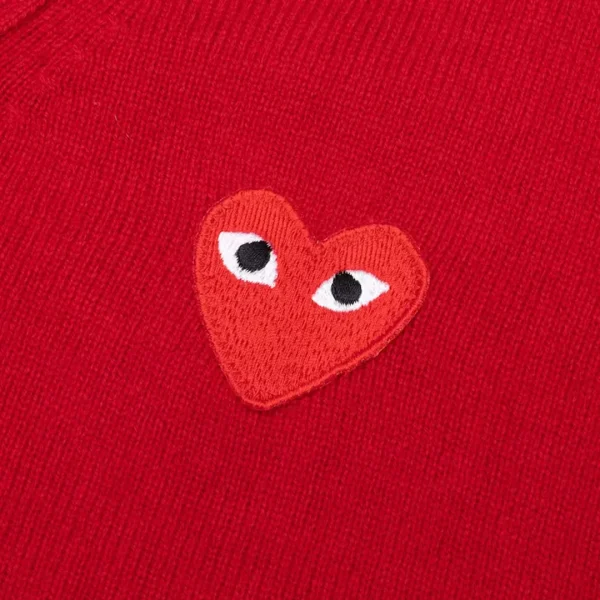 Comme des Garcons PLAY Play Red Heart Knit Cardigan Sweater Red Back