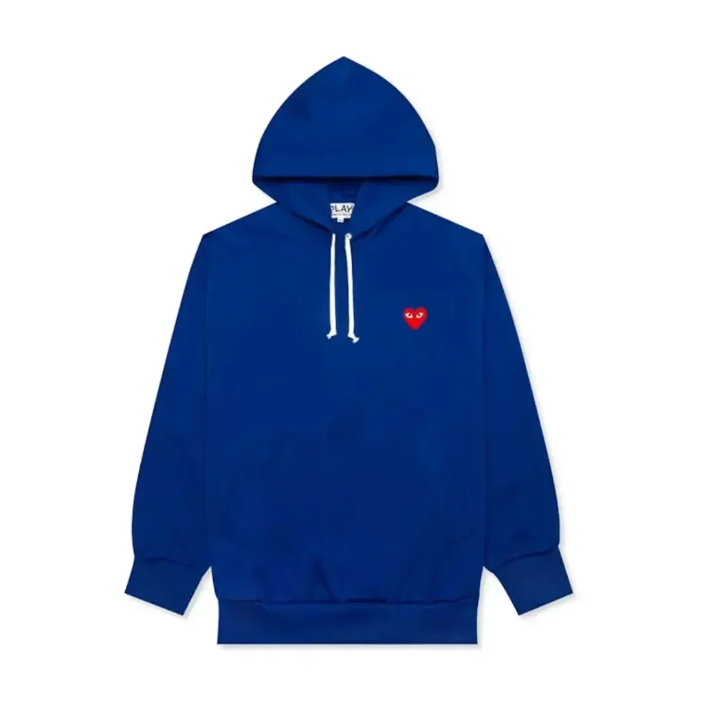 Comme des Garcons PLAY Play Women's Red Heart Hoodie Navy Front