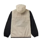 Comme des Garcons PLAY Play x K-Way Logos Half Zip Jacket Beige Black Back
