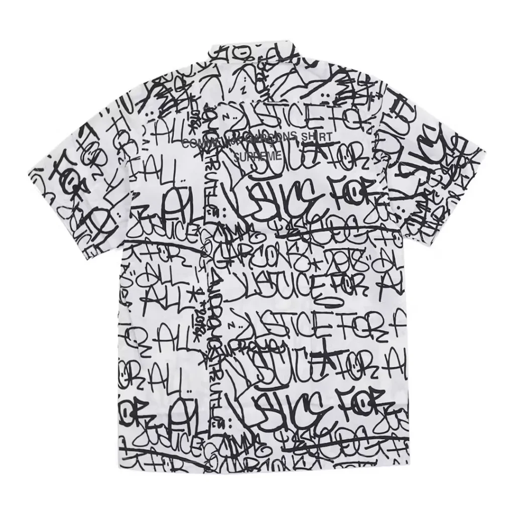 Supreme Comme des Garcons SHIRT Graphic SS Shirt White Front