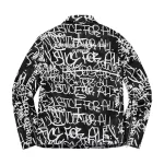 Supreme Comme des Garcons SHIRT Schott Painted Perfecto Leather Jacket Black Back