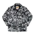 Supreme Comme des Garcons SHIRT Schott Painted Perfecto Leather Jacket Black Front