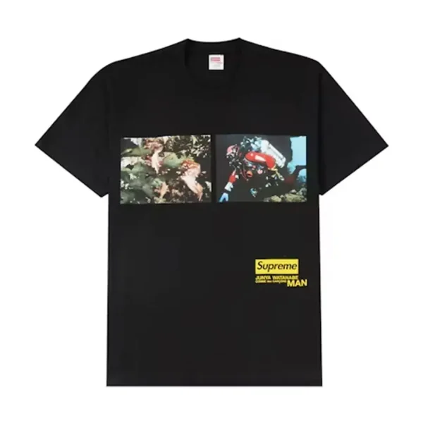 Supreme JUNYA WATANABE CDG MAN Nature Tee Black Front