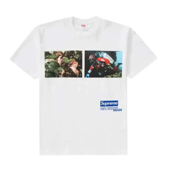 Supreme JUNYA WATANABE CDG MAN Nature Tee White Front