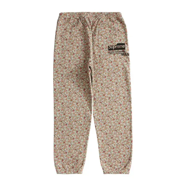 Supreme JUNYA WATANABE CDG MAN Sweatpant Pink Flowers Front