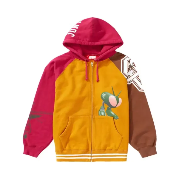 Supreme JUNYA WATANABE CDG MAN Zip Up Hooded Sweatshirt Gold Front