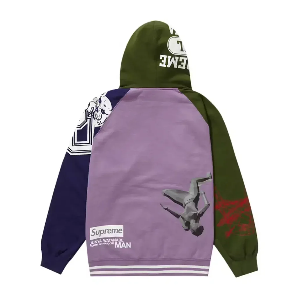 Supreme JUNYA WATANABE CDG MAN Zip Up Hooded Sweatshirt Violet Back